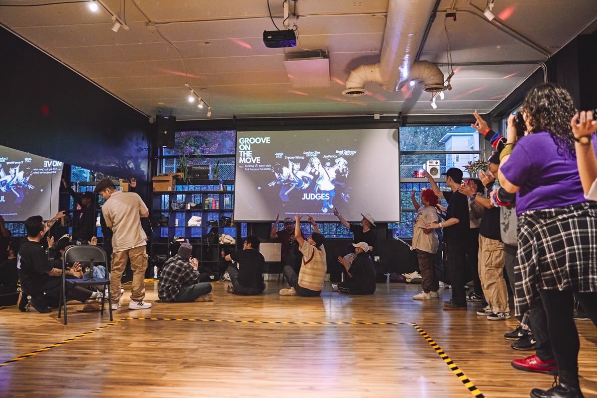GOTM 2024 venue with Groove On The Move screen